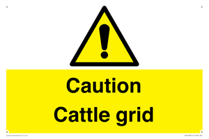 Caution Cattle grid